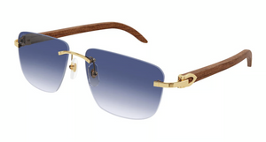 001 - Gold With Blue Lenses