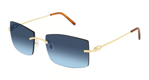 001 - Gold With Blue Lenses