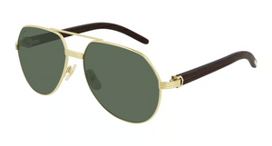 002 - Gold With Green Polarized Lenses