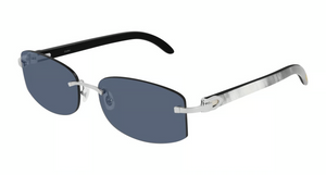 002 - Silver With Light-Blue Lenses