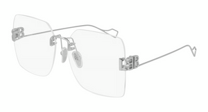 002 - Silver with Clear Lenses