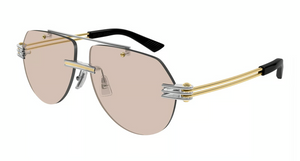 002 - Silver with Brown Lenses