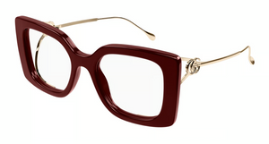 003 - Burgundy with Clear Lenses