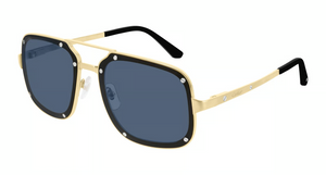003 - Gold With Light Blue Lenses