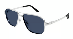 004 - Silver With Blue Polarized Lenses