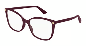 012 - Burgundy with Clear Lenses