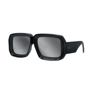 01C - Shiny Black with Silver Lenses