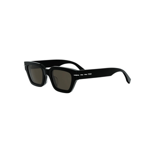 01E - Shiny Black with Brown Lenses