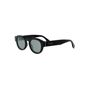 01N - Shiny Black with Green Lenses