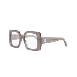045 - Shiny Milky Hazelnut with Clear Lenses