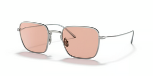 05Q03F - Satin Titanium with Dark Pink Lenses