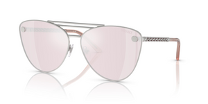 10007V Silver with Pink Mirror White Lenses