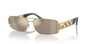 10025A - Gold with Light Brown Mirror Dark Gold Lenses