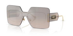 10026I - Turquoise with Brown Grad Grey Mirror Silver Lenses
