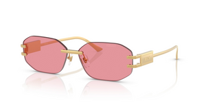 100284 - Gold with Pink Lenses