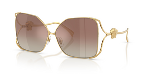 1002B8 - Gold with Gradient Brown Mirror Silver Lenses