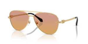 1002EL - Gold with Clear Fifty Orange/Dark Pink Lenses