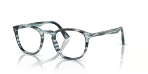 1051 - Striped Grey with Clear Lenses