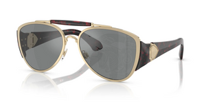 1109AI - Light Gold with Dark Grey Tampo Silver Lenses