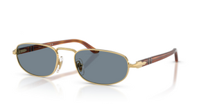 113256 - Gold with Light Blue Lenses