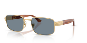 113256 - Gold with Light Blue Lenses