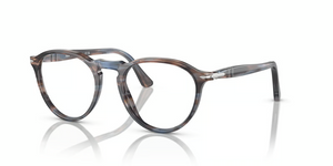 1155 - Striped Blue with Clear Lenses