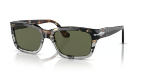 115958 - Brown Cut Grey Tortoise with Green Polarized Lenses