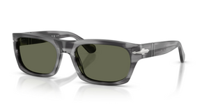 119258 - Striped Grey with Green Polarized Lenses