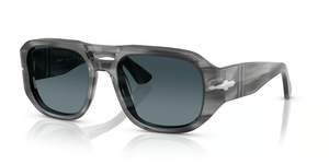 1192S3 - Striped Grey with Polarized Light Blue Gradient Dark Blue Lenses