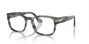 1192 - Striped Grey with Clear Lenses