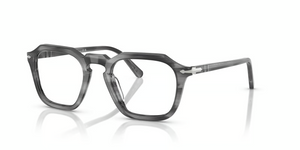 1192 - Striped Grey with Clear Lenses