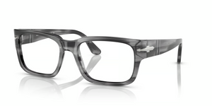 1192 - Striped Grey with Clear Lenses