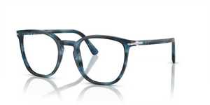 1193 - Striped Blue with Clear Lenses
