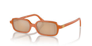 11V40D - Turmeric Opal with Light Orange Mirror Silver Lenses