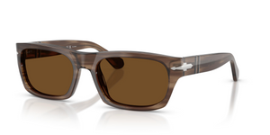 120857 - Striped Brown with Brown Polarized Lenses