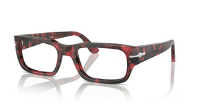 1212 - Red Havana with Clear Lenses