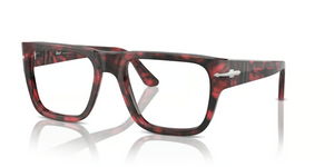 1212 - Red Havana with Clear Lenses