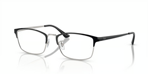 1235 - Black On Silver with Clear Lenses