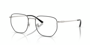 1249 - Black On Silver with Clear Lenses