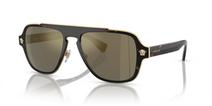 12524T - Havana with Dark Grey Mirror Gold Lenses