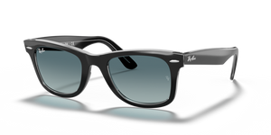 12943M - Black On Transparent with Blue Gradient Lenses