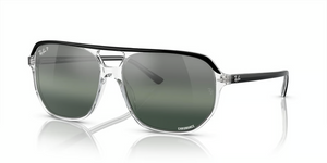 1294G6 - Black On Transparent with Polarized Silver/Blue Lenses