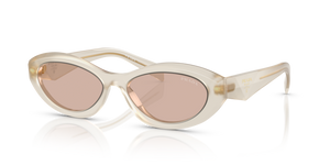 12V4I2 - Opal Milk with Light Brown Lenses