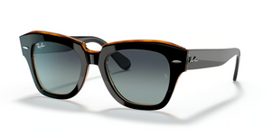 132241 - Black On Brown with Grey/Blue Gradient Lenses