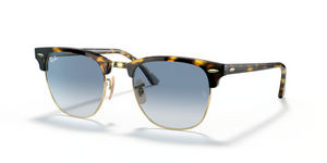 13353F - Yellow Havana with Light Blue Gradient Lenses