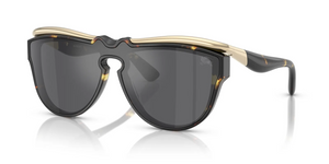 13546G - Yellow havana with Grey Mirror Silver Lenses