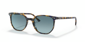 13563M - Yellow & Blue Havana with Blue Gradient Lenses
