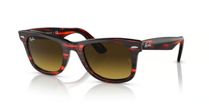 136285 - Striped Red with Brown Gradient Lenses
