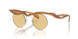 13S80E - Opal cognac with Light Yellow Lenses