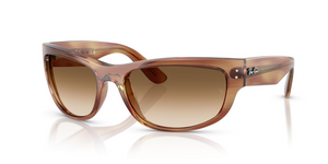 140351 - Striped Brown with Clear Gradient Brown Lenses